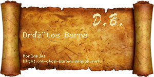 Drótos Barna névjegykártya